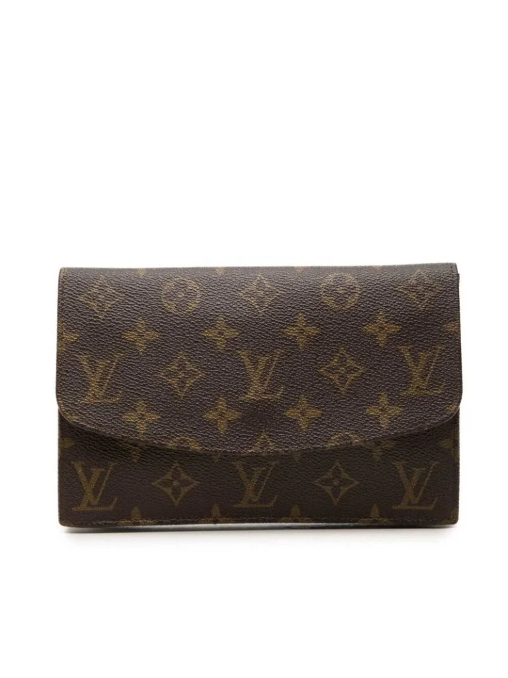 Louis Vuitton Monogram Pochette Lava 20 Pouch Clutch Brown Leather